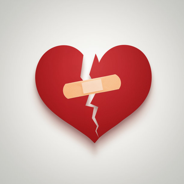 破碎的心用胶粘绷带图片下载