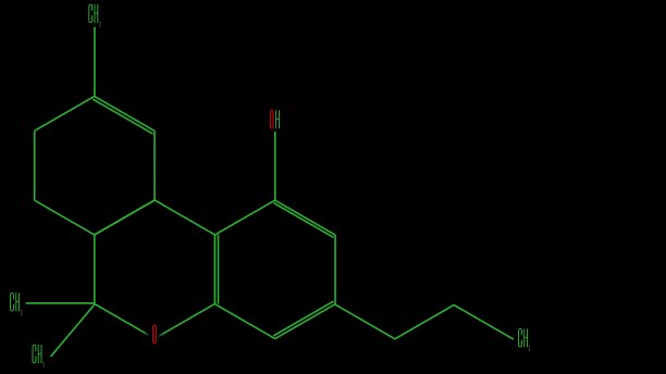 四氢大麻酚分子化学式图片下载