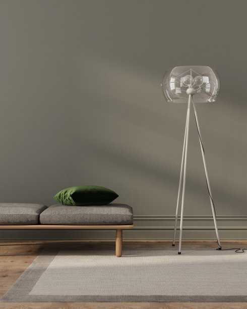 灰色内饰和一个木制长凳图片下载