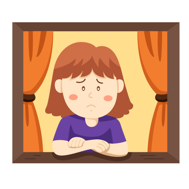 女孩不开心的插画师图片下载