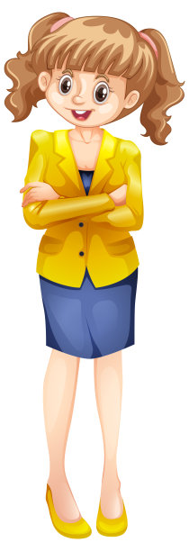 经商女子背景孤立图片下载