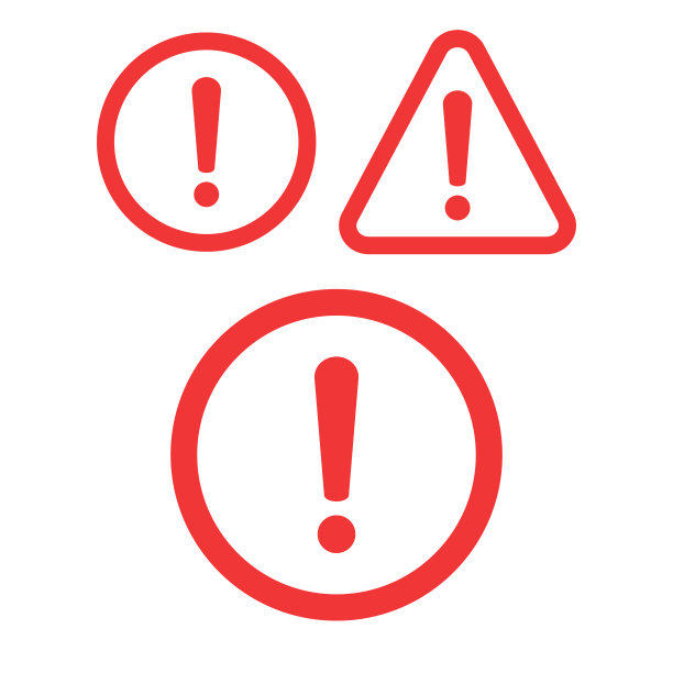 危险信号的设计。谨慎错误图标。图片下载