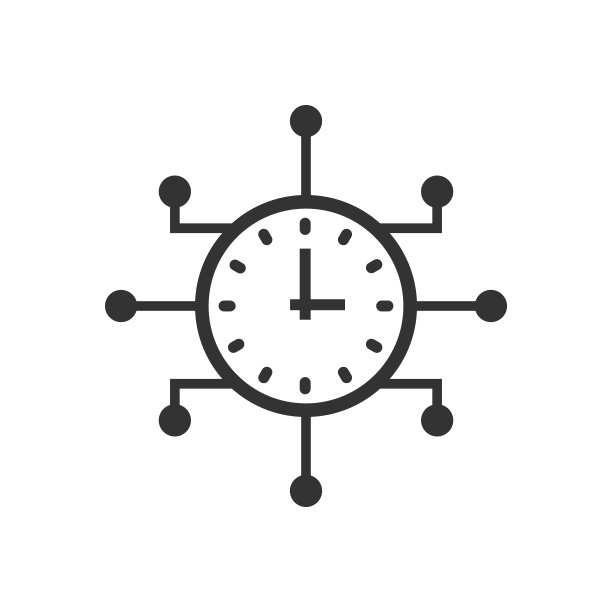 平面风格的实时图标。时钟矢量插图在白色隔离背景。手表商业理念。图片下载