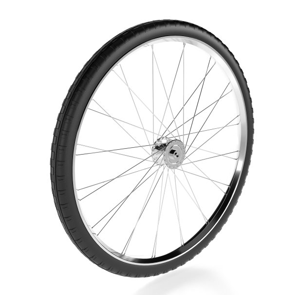 自行车车轮。3d渲染插图孤立图片下载