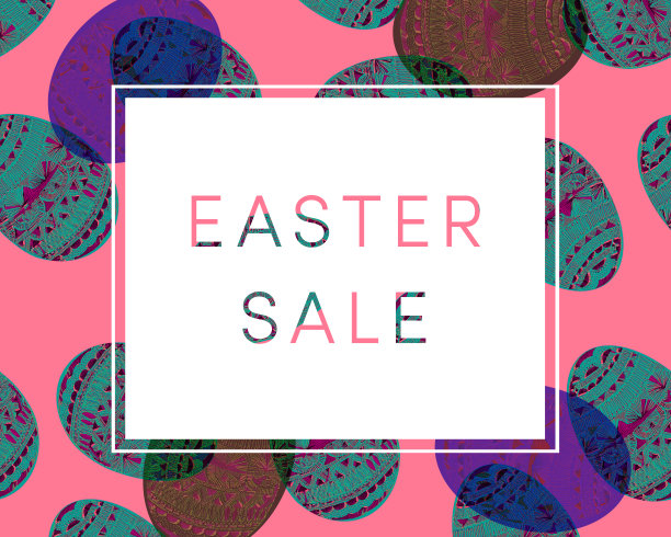 复活节快乐：充满活力的复活节促销banner设计图片下载