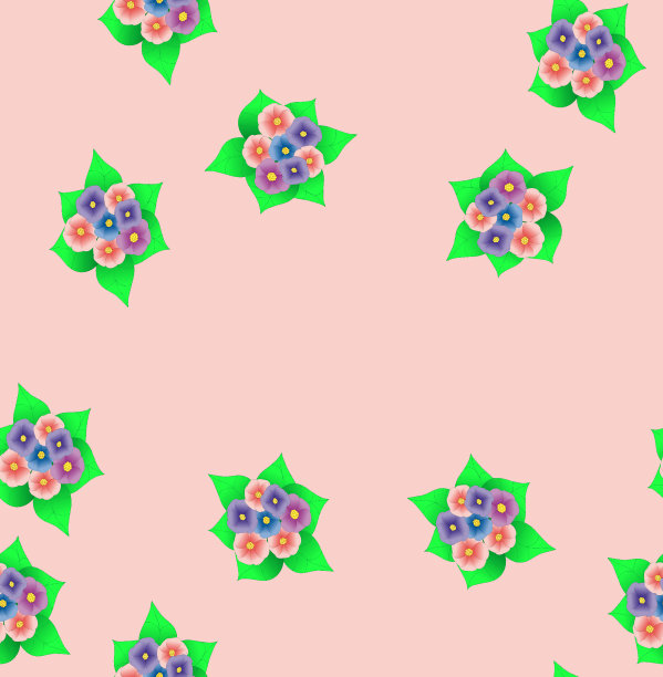 无缝图案与花卉装饰图片下载