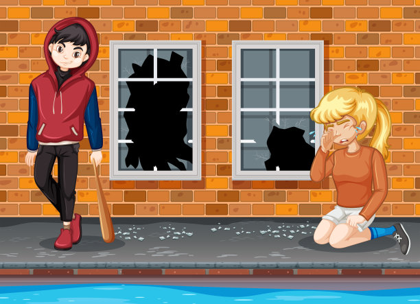 流氓男孩和哭泣的女孩图片下载