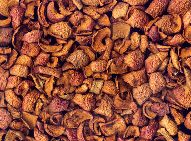 干苹果切片的背景和质地图片下载