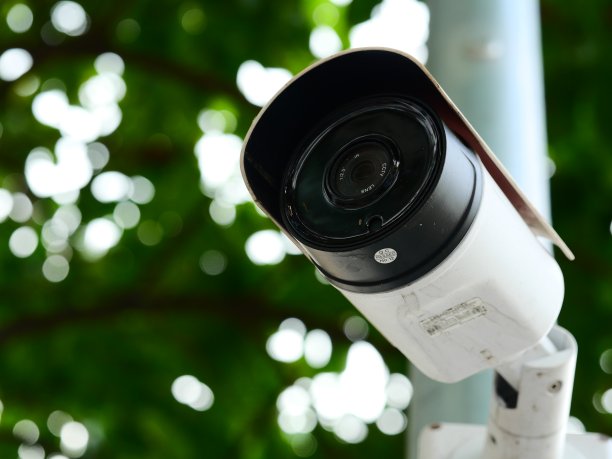 公园内的闭路电视摄像头图片下载