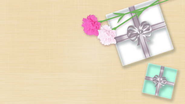 礼物和鲜花背景(母亲节，生日，情人节，圣诞节)图片下载