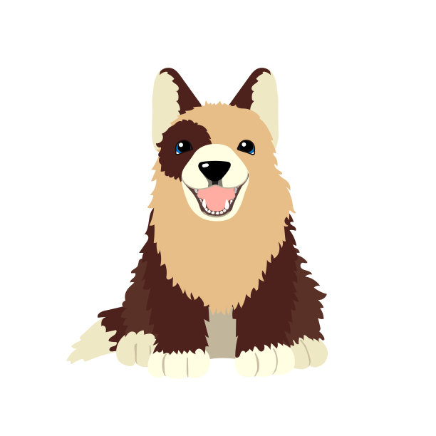 矢量平面卡通动物剪辑艺术图片下载