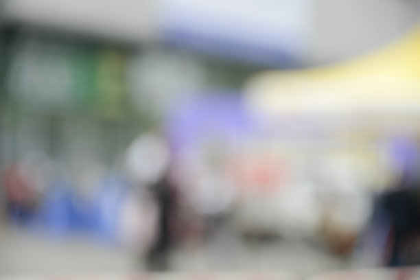 贸易展览中公众展览的背景散焦。用于业务的抽象背景。图片下载