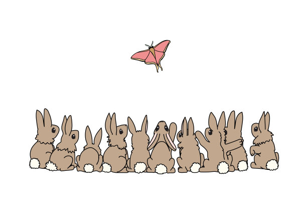 矢量scandi卡通动物剪辑艺术图片下载