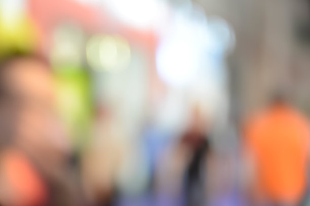 贸易展览中公众展览的背景散焦。用于业务的抽象背景。图片下载