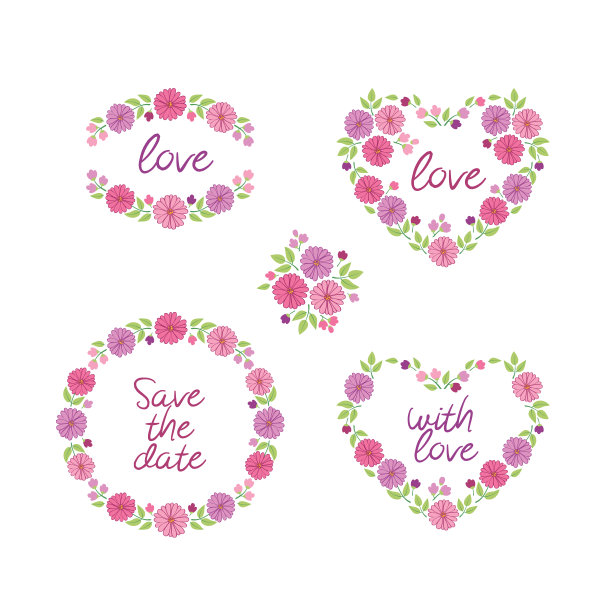 粉红色的花圈。图片下载