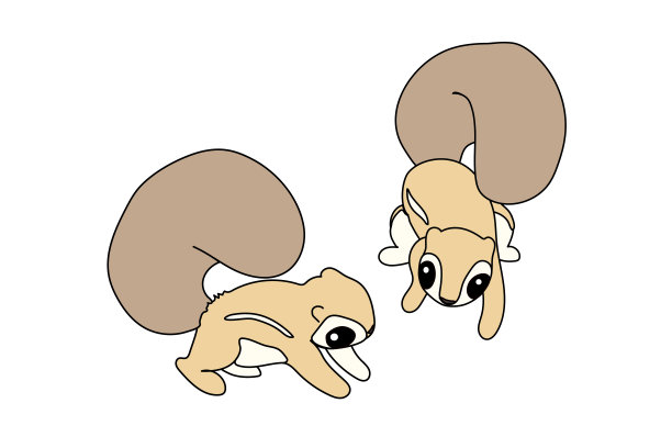 矢量scandi卡通动物剪辑艺术图片下载