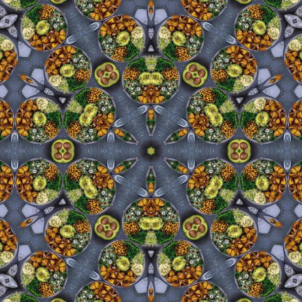 食物的曼荼罗设计图片下载