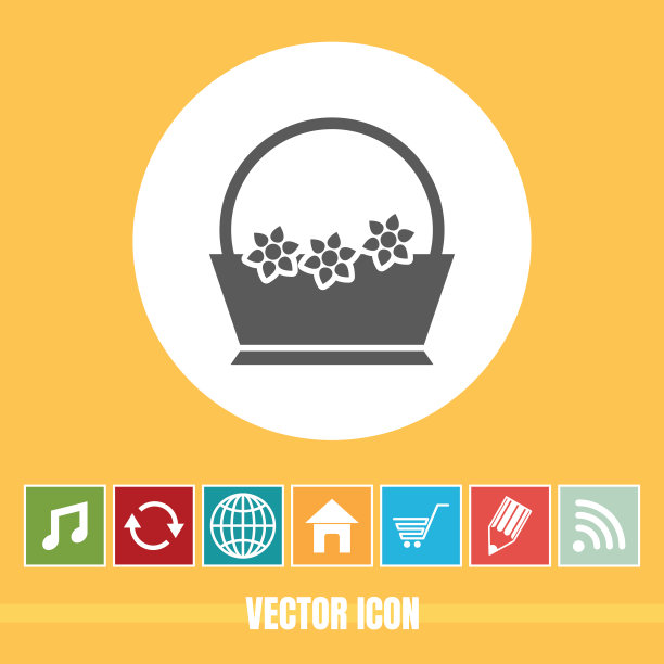 非常有用的矢量图标花篮与奖金图标非常有用的手机应用程序，软件和Web图片下载