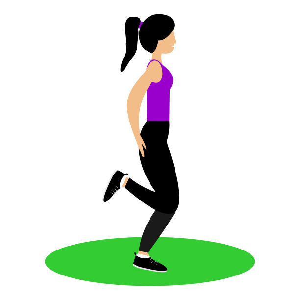 漂亮的女孩在健身房做运动。适合年轻的女人做身体温暖的运动。图片下载