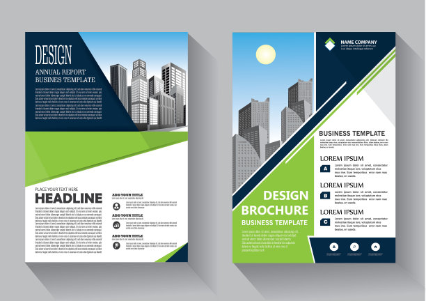 业务抽象向量模板。宣传册设计，封面现代布局，年度报告，海报，传单在A4彩色三角形，几何形状的技术，科学，市场与光背景图片下载