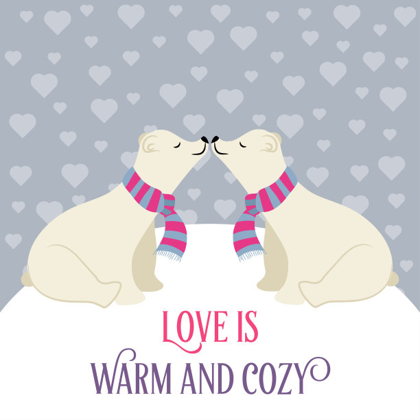 相爱的北极熊图片下载