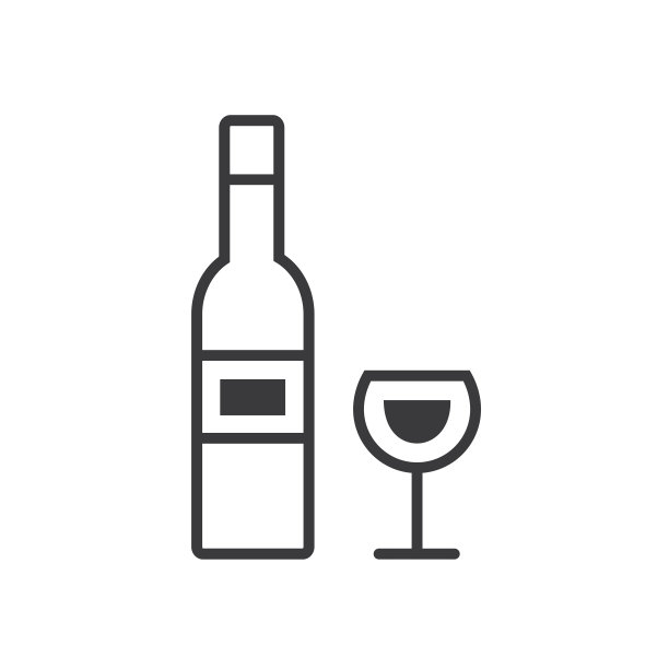 葡萄酒符号图标，酒精和饮料，玻璃标志，矢量图形，白色背景上的固体模式图片下载