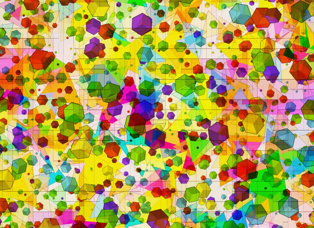 多色抽象几何图形背景图片下载