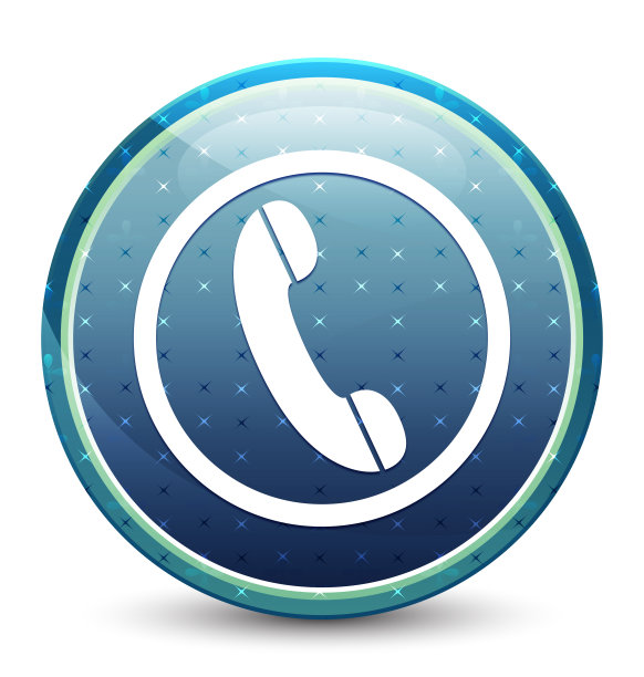 手机图标亮天蓝色圆形按钮图片下载