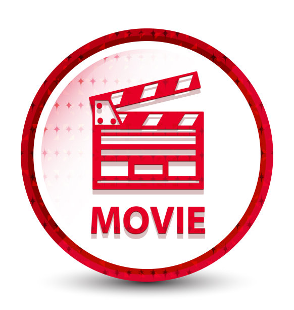 电影(电影剪辑图标)迷雾冰冻红色圆形按钮图片下载