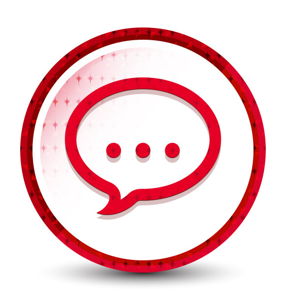 谈话图标雾冻红色圆形按钮图片下载