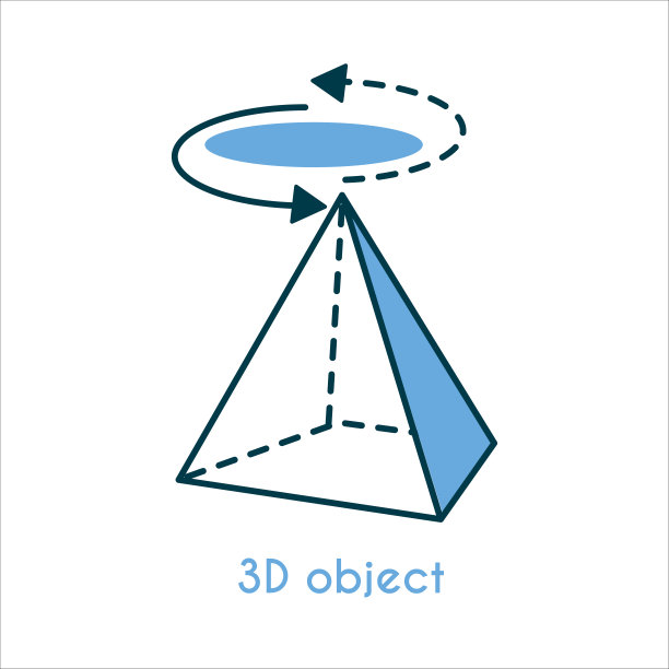 三维对象平面线图标图片下载
