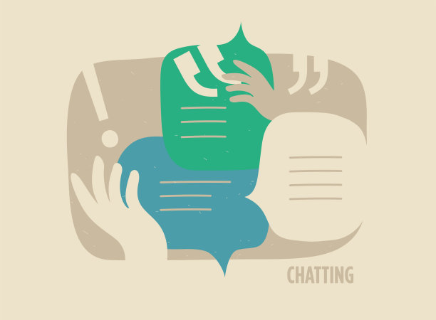 现代聊天插画图片下载