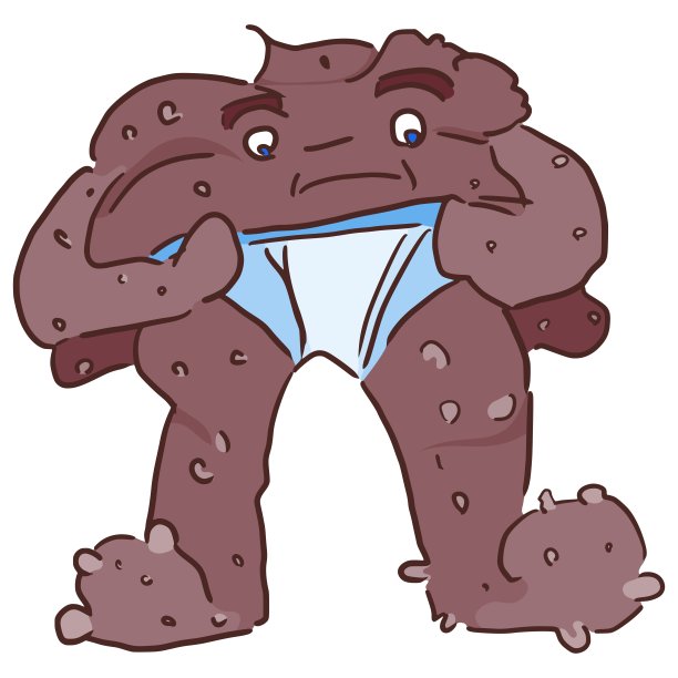 穿短裤的怪物屎被拉长了图片下载