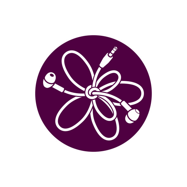 白色耳机缠线图片下载