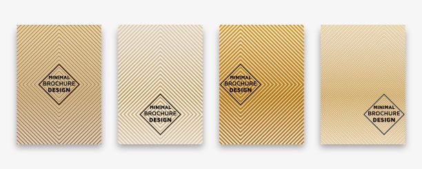 封面设计与几何半色调线。最小的手册模板。矢量插图。图片下载