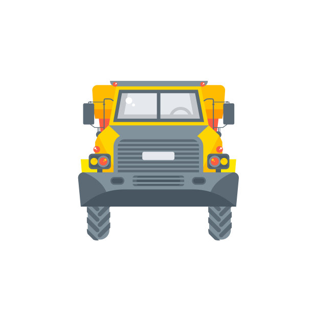 自卸车插图前视图图片下载