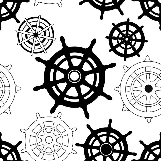 船用无缝模式与方向盘图片下载