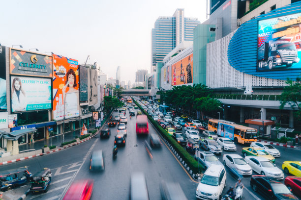 曼谷街头的交通状况图片下载