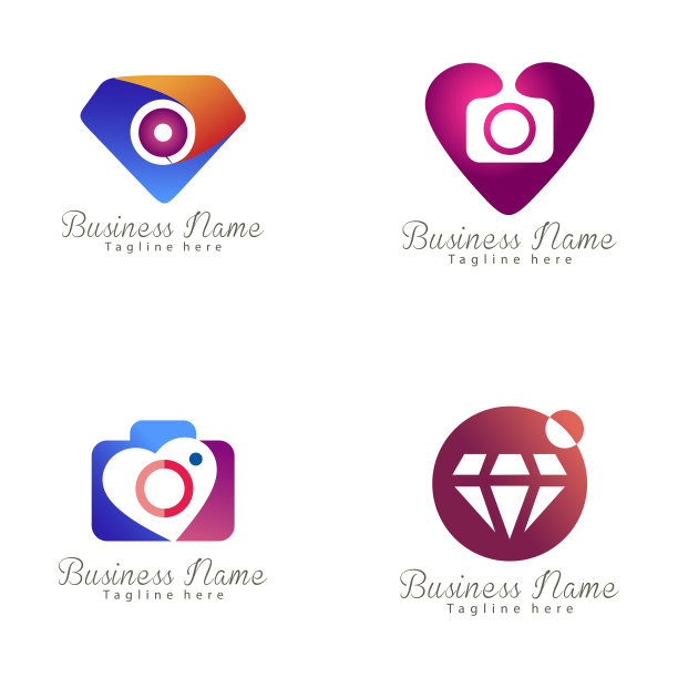 婚纱摄影标志和图标设计图片下载