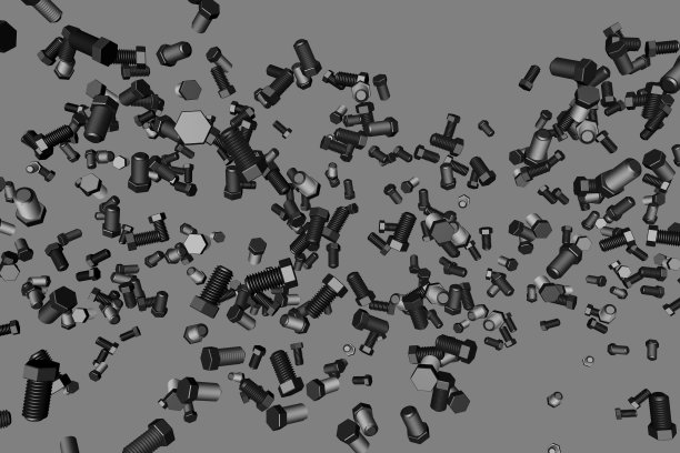 黑色引脚孤立在灰色可爱的工业3D插图，图片用于设计使用图片下载