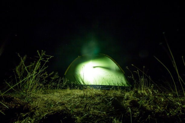 长时间暴露的帐篷营地图片下载