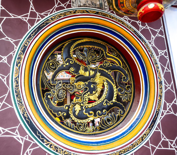 马来西亚-寺庙的装饰部分图片下载