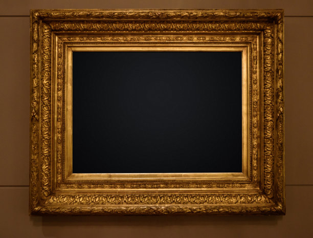 空的金色华丽的相框图片下载
