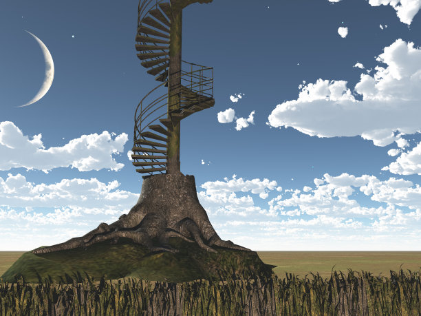 树是圆形楼梯图片下载