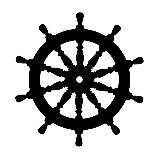 矢量剪影图形手轮图片下载