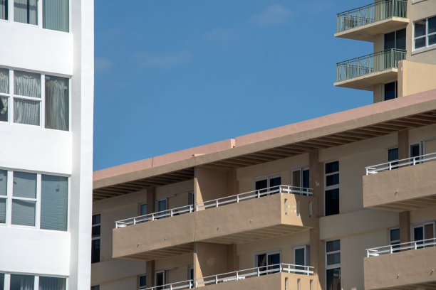 五颜六色的建筑在迈阿密接近了图片下载