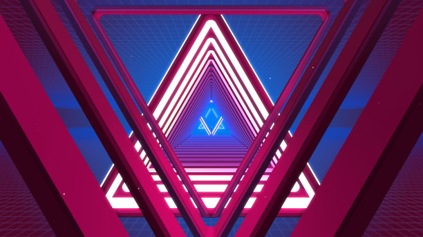 飞行隧道三角灯复古28图片下载