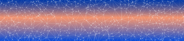 技术矢量宽横幅背景，三角形和圆形图片下载