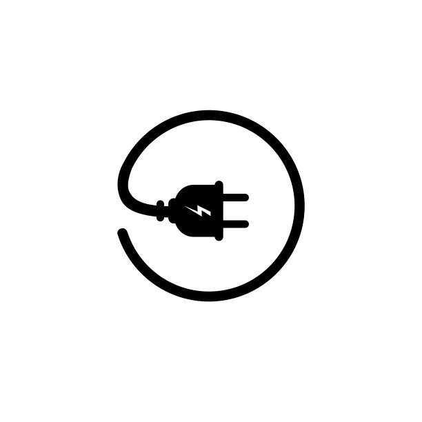 插头矢量图标，电气符号。用于Web或移动应用程序的简单扁平设计图片下载