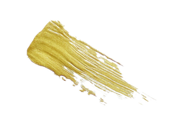 现实的金色闪光油漆刷。图片下载